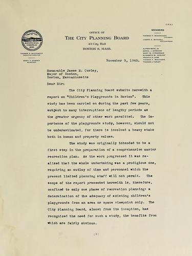 Cover for Childrens' playgrounds in Boston: an evaluation of space and location