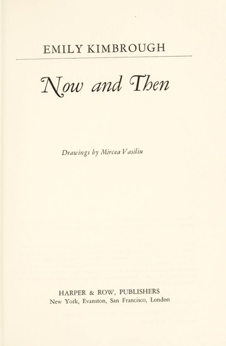 Cover for Now and then.