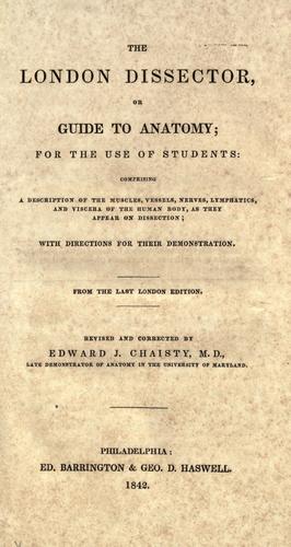 Cover for The London dissector, or, Guide to anatomy