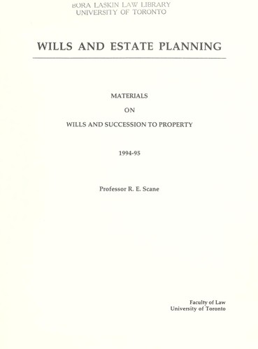 Cover for Materials on wills and succession to property