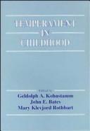 Cover for Temperament in childhood
