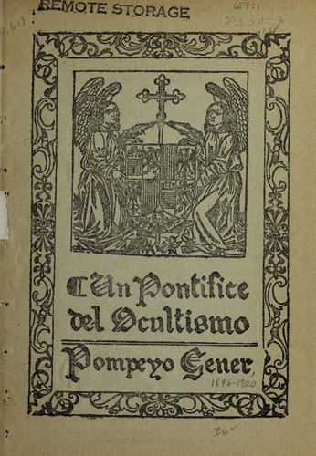 Cover for Un pontifice del ocultismo