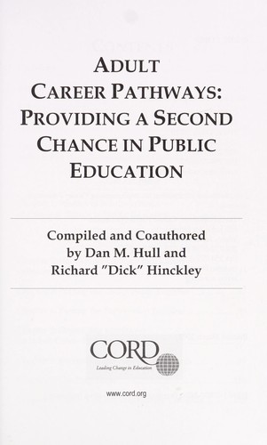 Cover for Adult career pathways