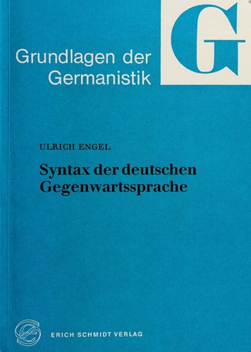 Cover for Syntax der deutschen Gegenwartssprache