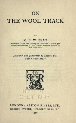 Cover for On the wool track