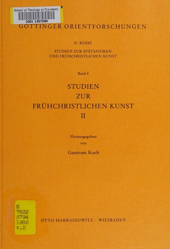 Cover for Studien zur frühchristlichen Kunst