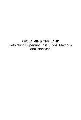 Cover for Reclaiming the land