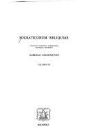 Cover for Socraticorum reliquiae