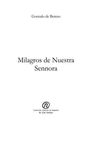 Cover for Milagros de Nuestra Sennora