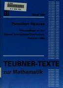 Cover for Function spaces