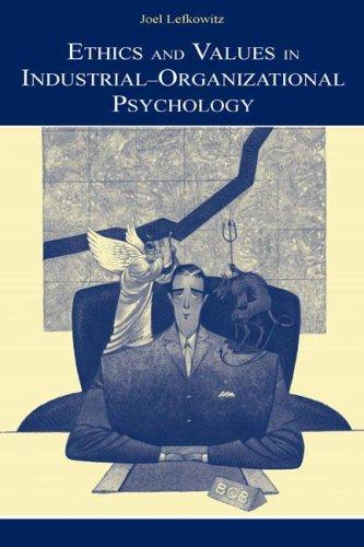 Cover for Ethics and values in industrial-organizational psychology