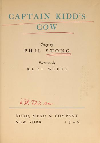 Cover for Captain Kidd's cow