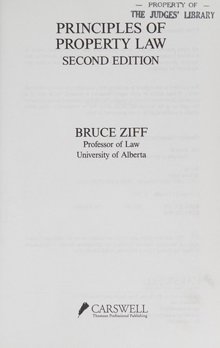 Cover for Principles of property law