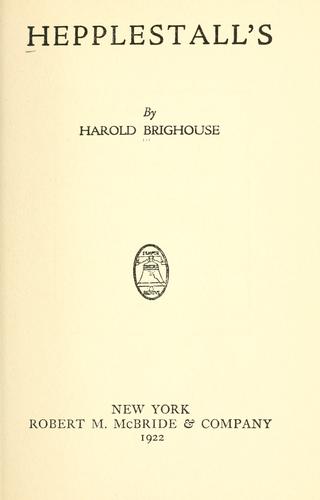 Cover for Hepplestall's
