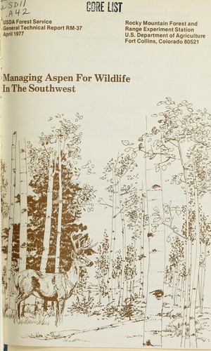 Cover for Managing aspen for wildlife in the Southwest