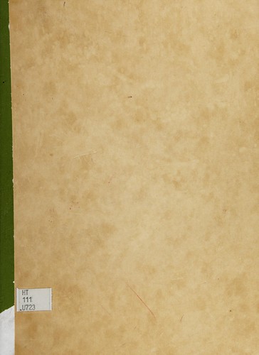 Cover for Urban settlements