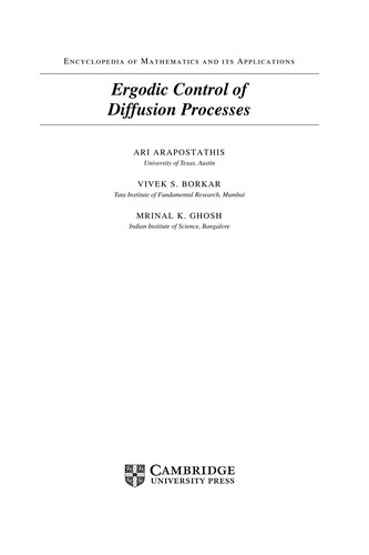 Cover for Ergodic control of diffusion processes