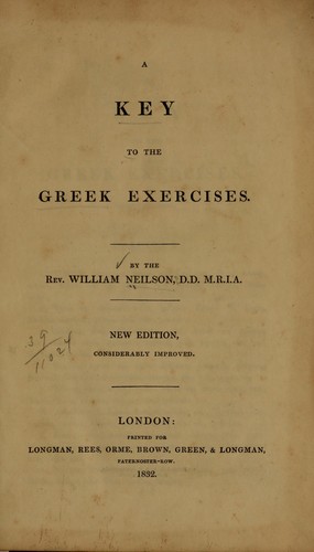 Cover for A key to the Greek exercises