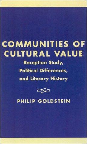 Cover for Communities of Cultural Value