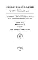 Cover for Die altindonesischen Religionen