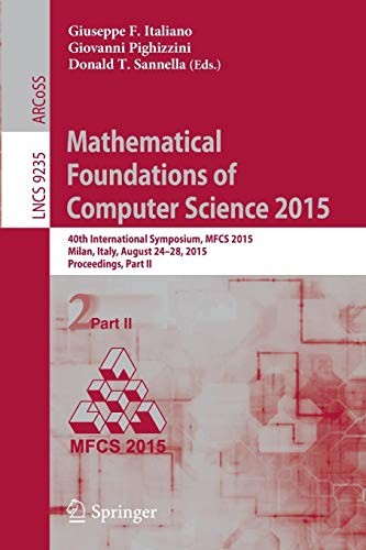 Cover for Mathematical Foundations of Computer Science 2015