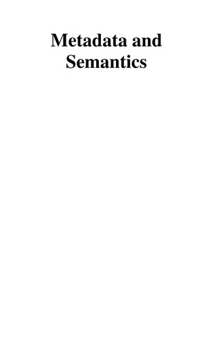 Cover for Metadata and semantics