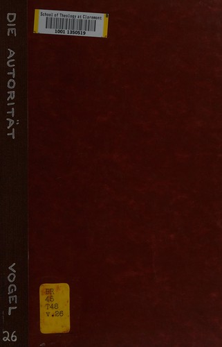 Cover for Die autoritaet des richters und das zeugnis derkirche