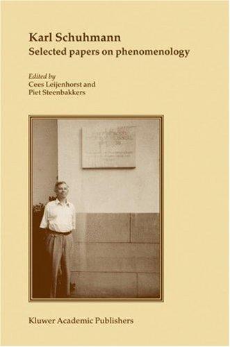 Cover for Karl Schuhmann, selected papers on phenomenology