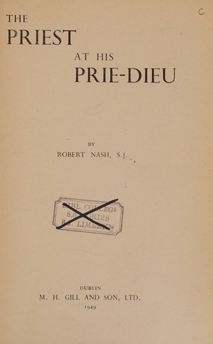 Cover for The priest at his prie-dieu