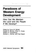 Cover for Paradoxes of western energy development