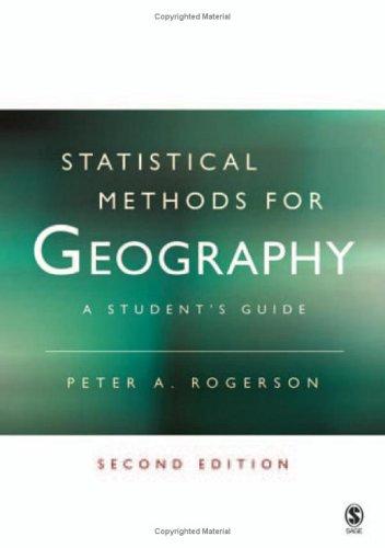 Cover for Statistical Methods for Geography