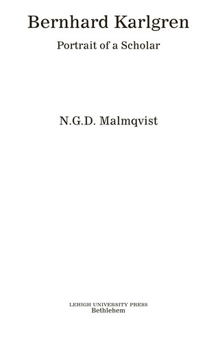 Cover for Bernhard Karlgren