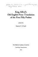 Cover for King Alfred's Old English prose translation of the first fifty Psalms