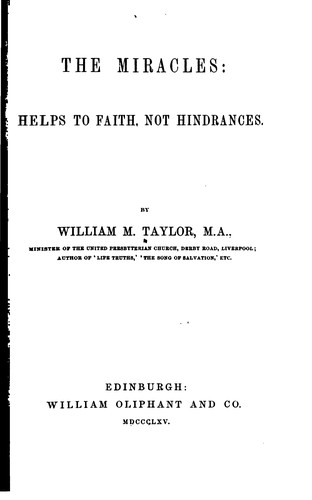 Cover for Miracles: Helps to Faith, Not Hindrances
