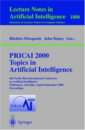 Cover for PRICAI 2000 Topics in Artificial Intelligence