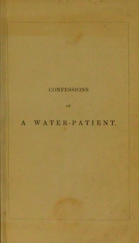 Cover for Confessions of a water-patient
