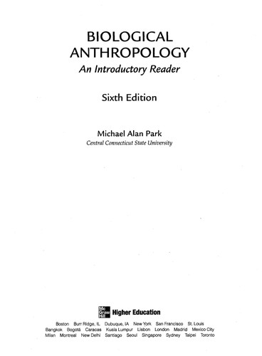 Cover for Biological anthropology