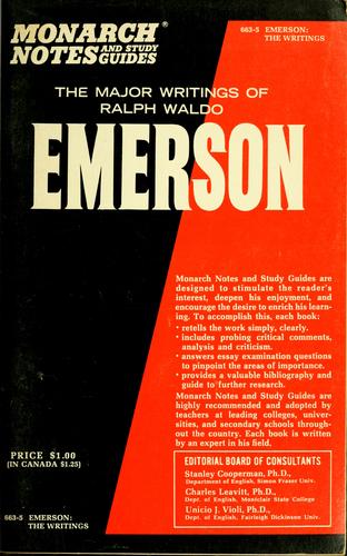 Cover for The writings of Emerson