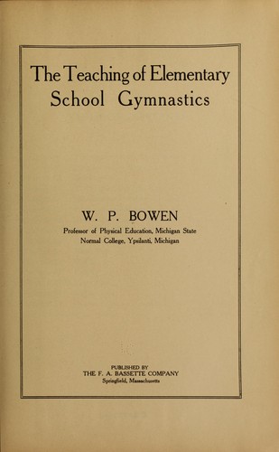 Cover for The teaching of elementary school gymnastics