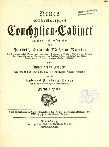 Cover for Neues systematisches Conchylien-Cabinet