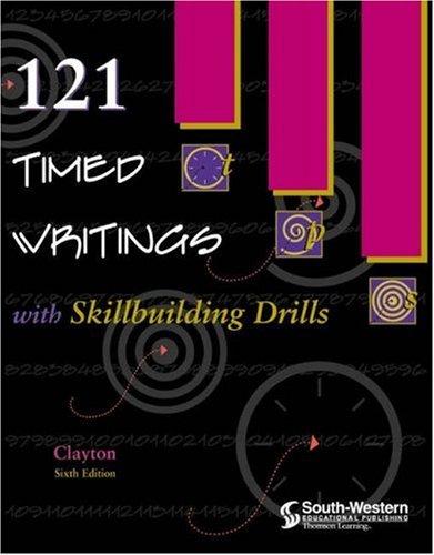 Cover for 121 timed writings with skillbuilding drills