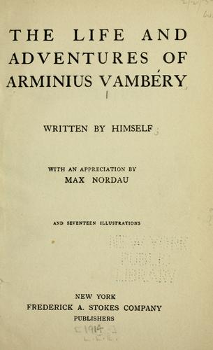 Cover for The life and adventures of Arminius V©Øamb©Øery
