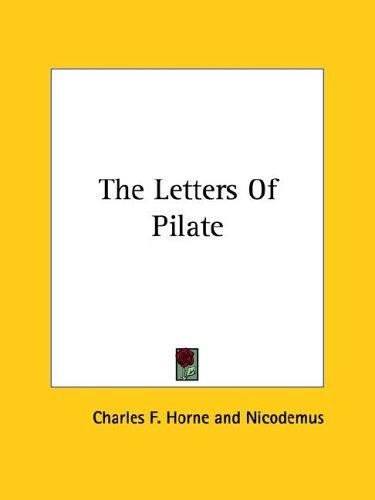 Cover for The Letters of Pilate