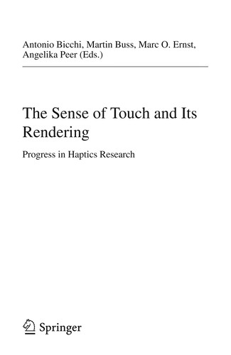 Cover for The sense of touch and its rendering