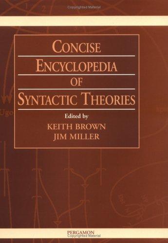 Cover for Concise encyclopedia of syntactic theories