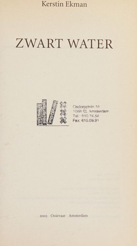 Cover for Zwart water