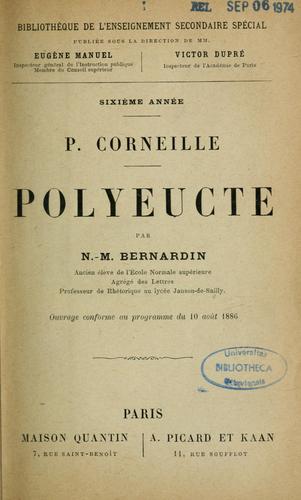 Cover for Polyeucte