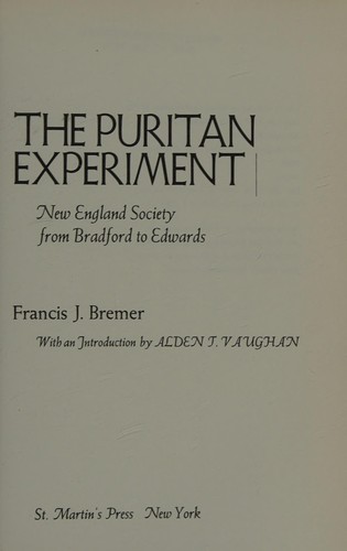 Cover for The Puritan Experiment