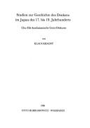 Cover for Studien zur Geschichte des Denkens im Japan des 17. bis 19. Jahrhunderts