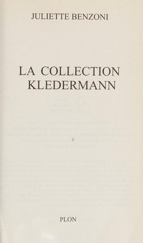 Cover for La collection Kledermann